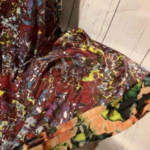 Beautiful multicolored trapeze dress wedding scarf